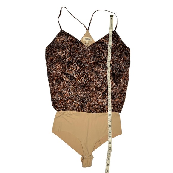 NWT L’AGENCE Women's XS Mariela Racer Bodysuit Animal Print - Picture 2 of 14